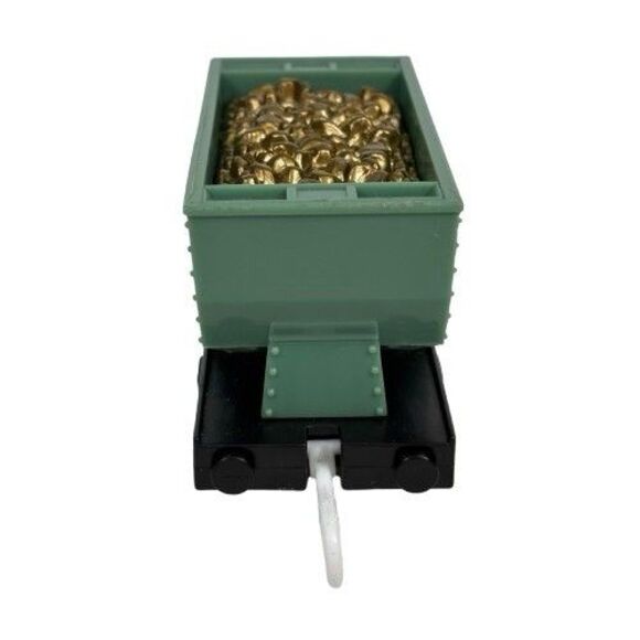 Thomas Train Trackmaster Sodor Mining Co Quarry Cargo Car Flip Top Gold Silver - Picture 9 of 12